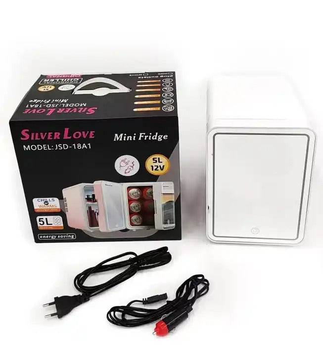 Portable Mini Beauty Refrigerator With Led Mirror (5L)(12V) - DMC Wholesale