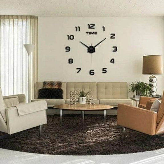 DIY Modern 3D Wall Clock (Black)(60-70cm) - DMC Wholesale