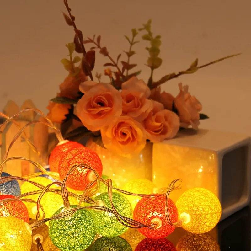 Battery Operated Cotton Balls Lights (10L)(2M) - DMC Wholesale