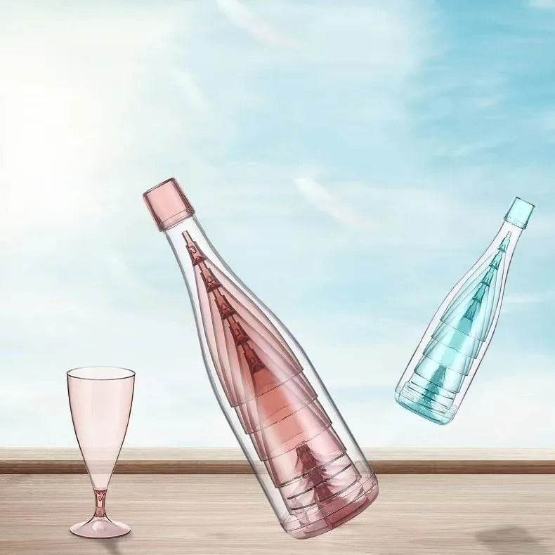 Champagne Flutes With Storage Bottle (5 pcs) - DMC Wholesale