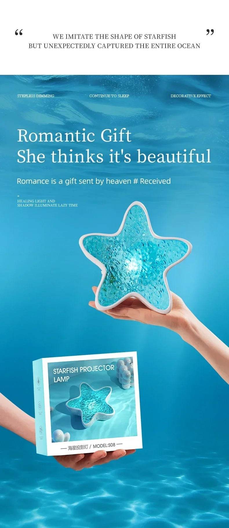 Starfish Sky Projector Lamp - DMC Wholesale