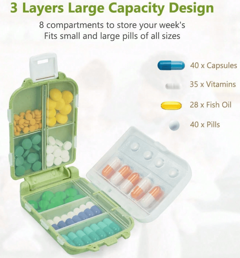 Foldable Pill Case Organiser - DMC Wholesale
