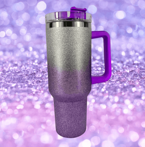 Stainless Steel Vacuum Insulated Glitter Tumbler with Lid (1200ml) - Alt View