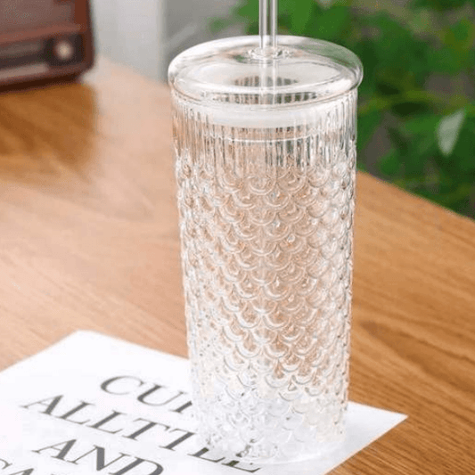 Clear Wavy Glass Tumbler (600ml)(Each) - DMC Wholesale