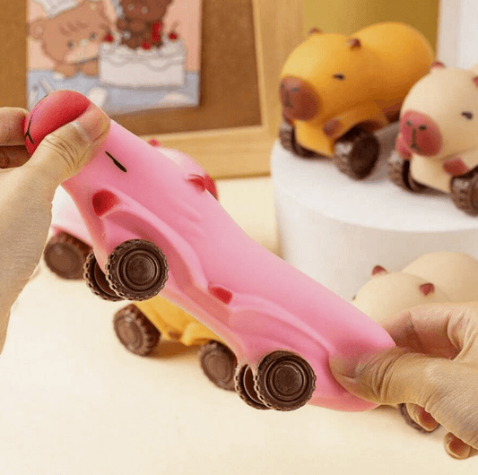 Stretchy Capybara Animal Wheeled Toy (Each) - DMC Wholesale