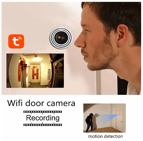 Mini Wifi Door Eye Hole IP Security Camera - Alt View