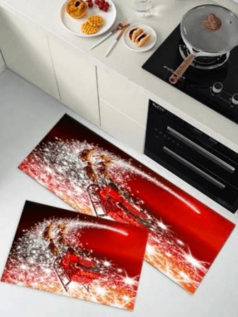 Kitchen Mat Set (3D)(2 pcs)(Christmas Message) - DMC Wholesale