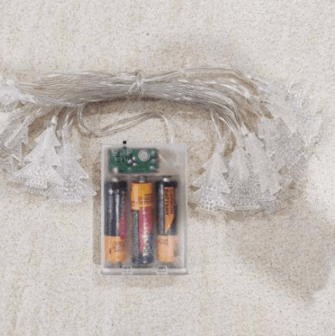 Battery Operated Christmas Tree String Lights (20L)(3M)(Yellow) - Alt View