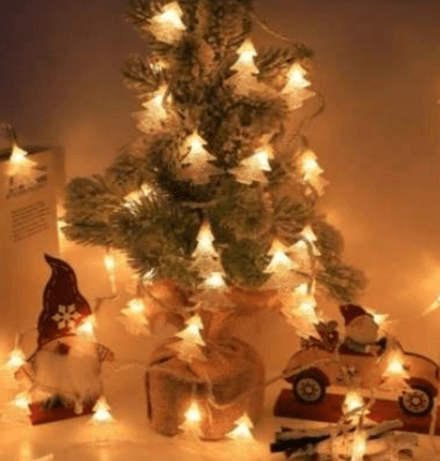 Battery Operated Christmas Tree String Lights (20L)(3M)(Yellow) - DMC Wholesale