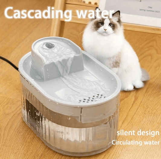 Pet Water Fountain Waterfall With Automatic Filter (1.3L) - DMC Wholesale