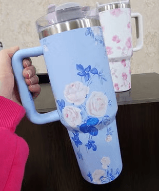 Floral Fun Vacuum Insulated Tumbler with Lid (1200ml) - DMC Wholesale