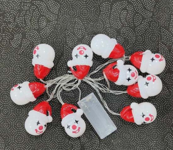 Clown Santa Battery Operated String Lights (10L)(2M) - Alt View