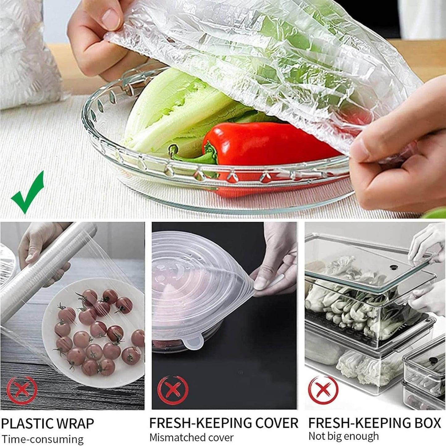 Universal Kitchen Wrap Seal Caps (Small)(100 pcs) - DMC Wholesale