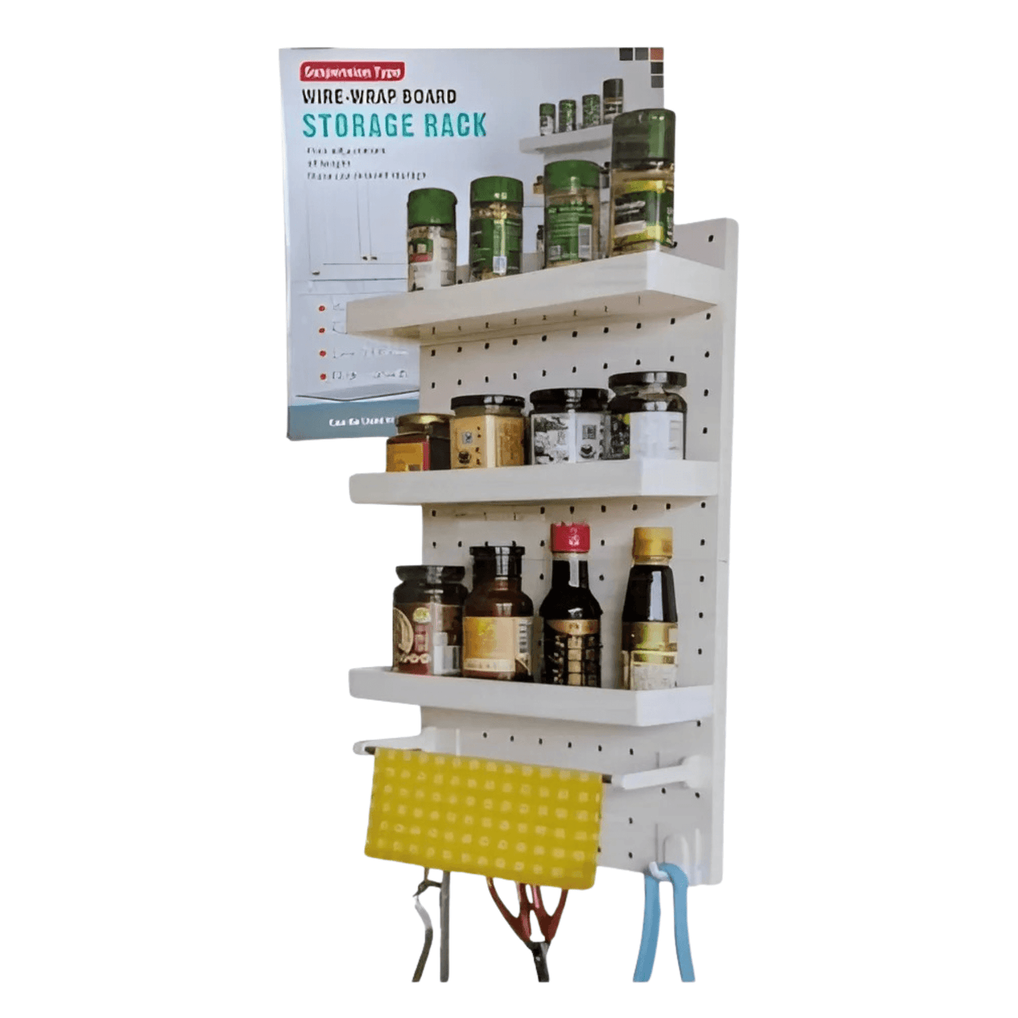 Adjustable Wall Mounted Wire Wrap Board Storage Rack - DMC Wholesale