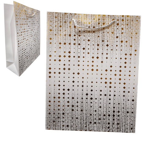 Radient White And Gold Gift Bag (Large) - Alt View