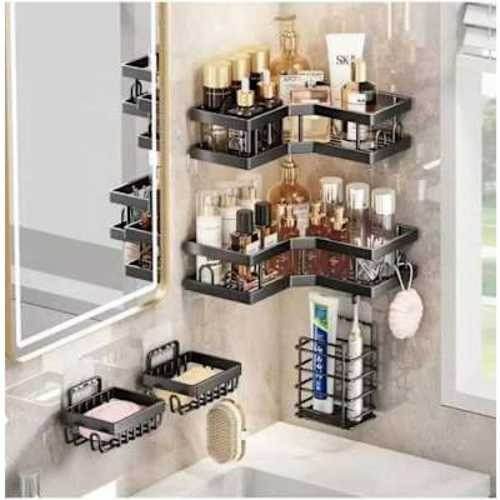 Stainless Steel Partitioned Shower Rack (5 pcs) - DMC Wholesale