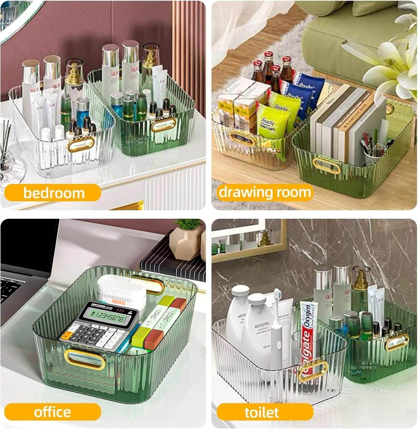 Transparent Stackable Acrylic Storage Basket - DMC Wholesale