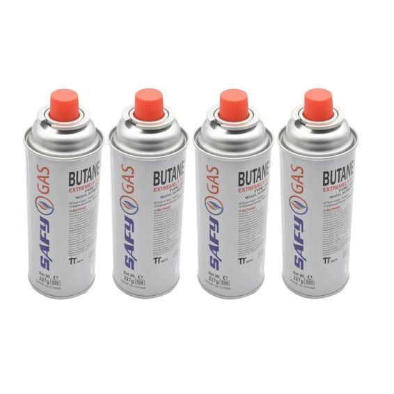Pack of 4 - SAFY GAS - Butane Canisters 227g