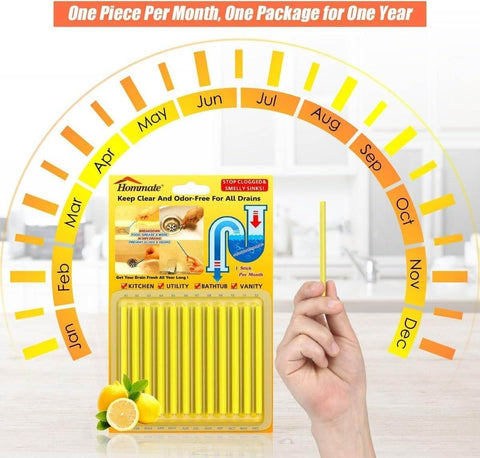 Drain Cleaner Stick Set (12 pcs) - Alt View