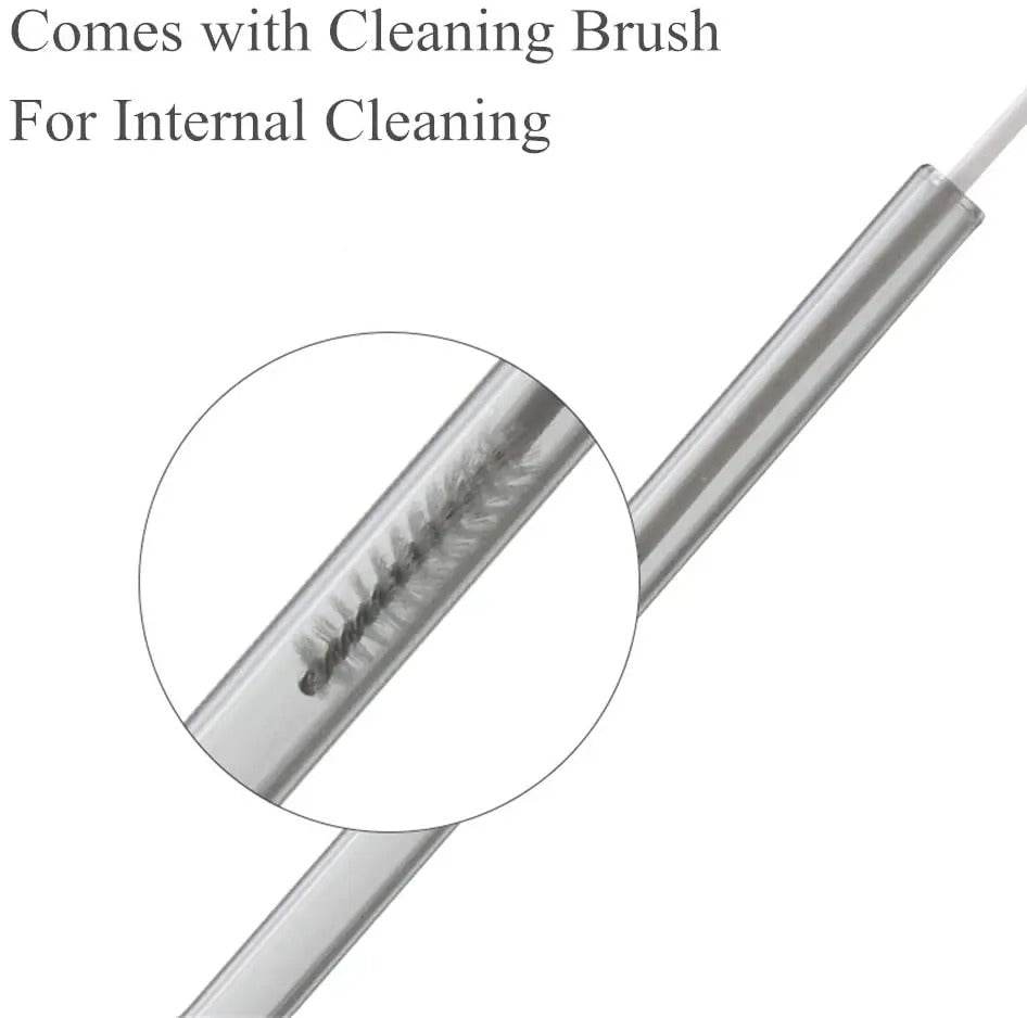 Clear Reusable Glass Straws (4 pcs) - DMC Wholesale