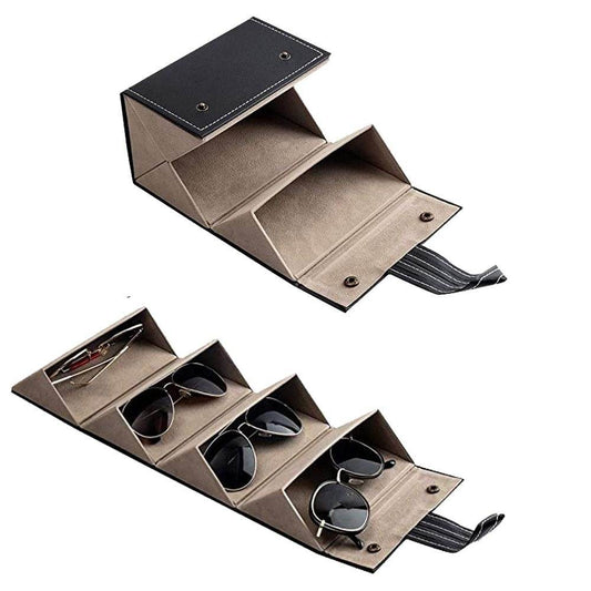 Foldable Eyeglasses Travel Organizer Case (4 Slots) - DMC Wholesale