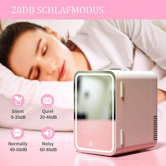 Portable Mini Beauty Refrigerator With Led Mirror (5L)(12V) - DMC Wholesale