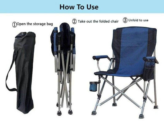 Portable Sturdy Folding Camping Chair - DMC Wholesale