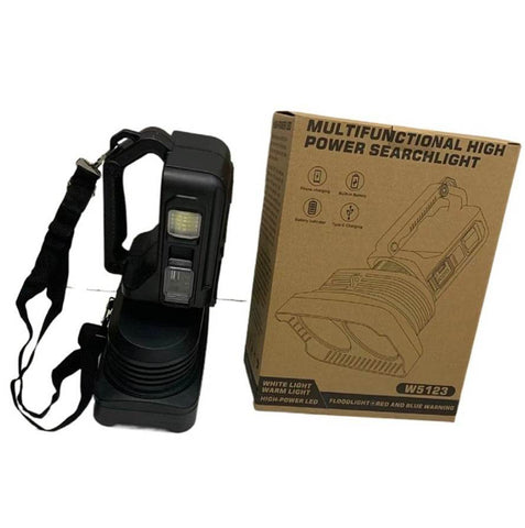 Multifunctional LED High Power Searchlight With Power Bank - Alt View