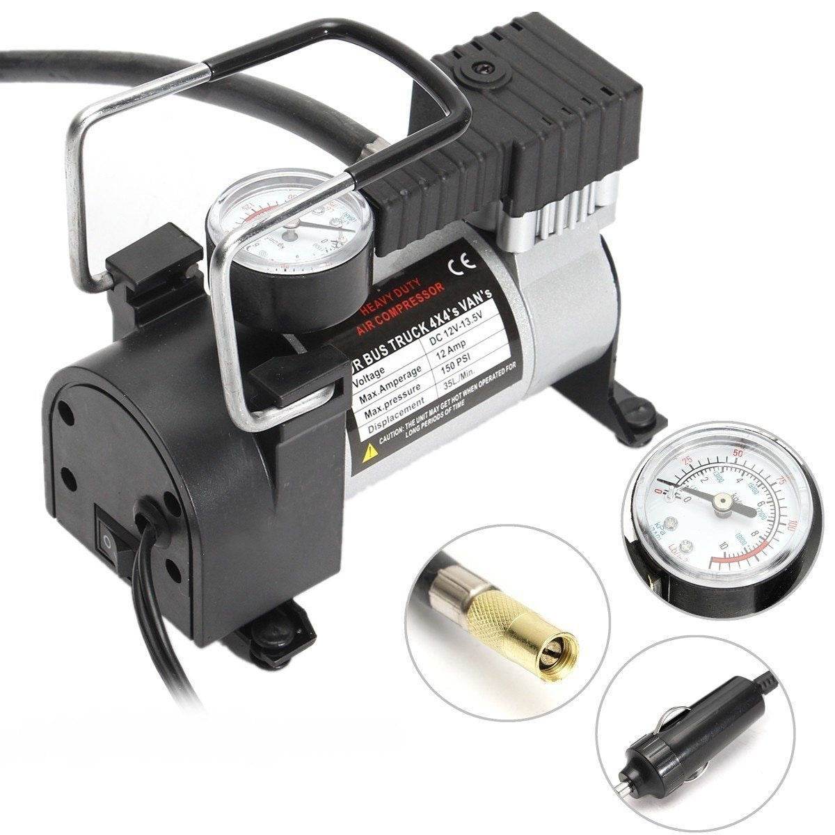 Portable Heavy-Duty Portable Tire Pump (965kPA) - DMC Wholesale