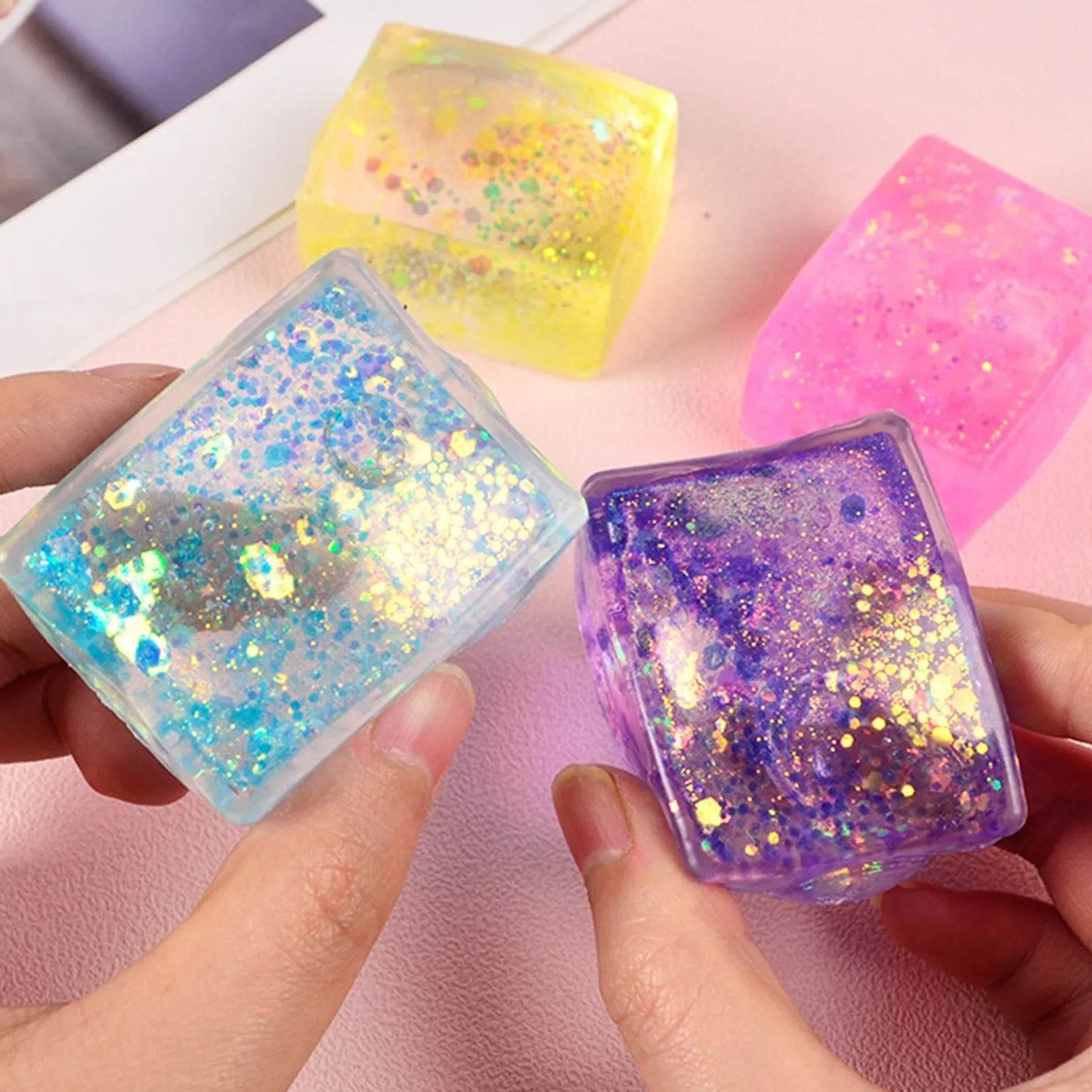Silky Soft Sensory Ice Cube Squeeze Toy (Each) - DMC Wholesale