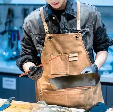 Cross Back Premium Quality Unisex Kitchen Apron - Alt View