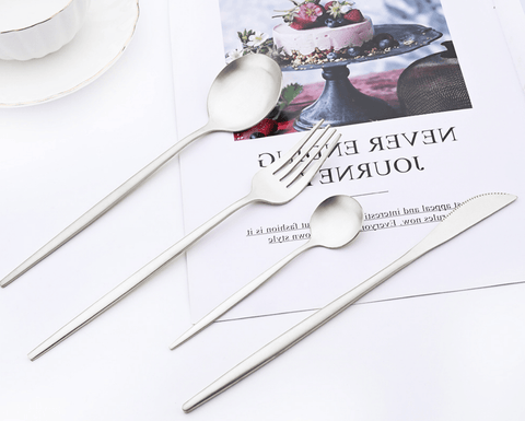 Polished Cutlery Set (24 pcs)(Silver) - Alt View