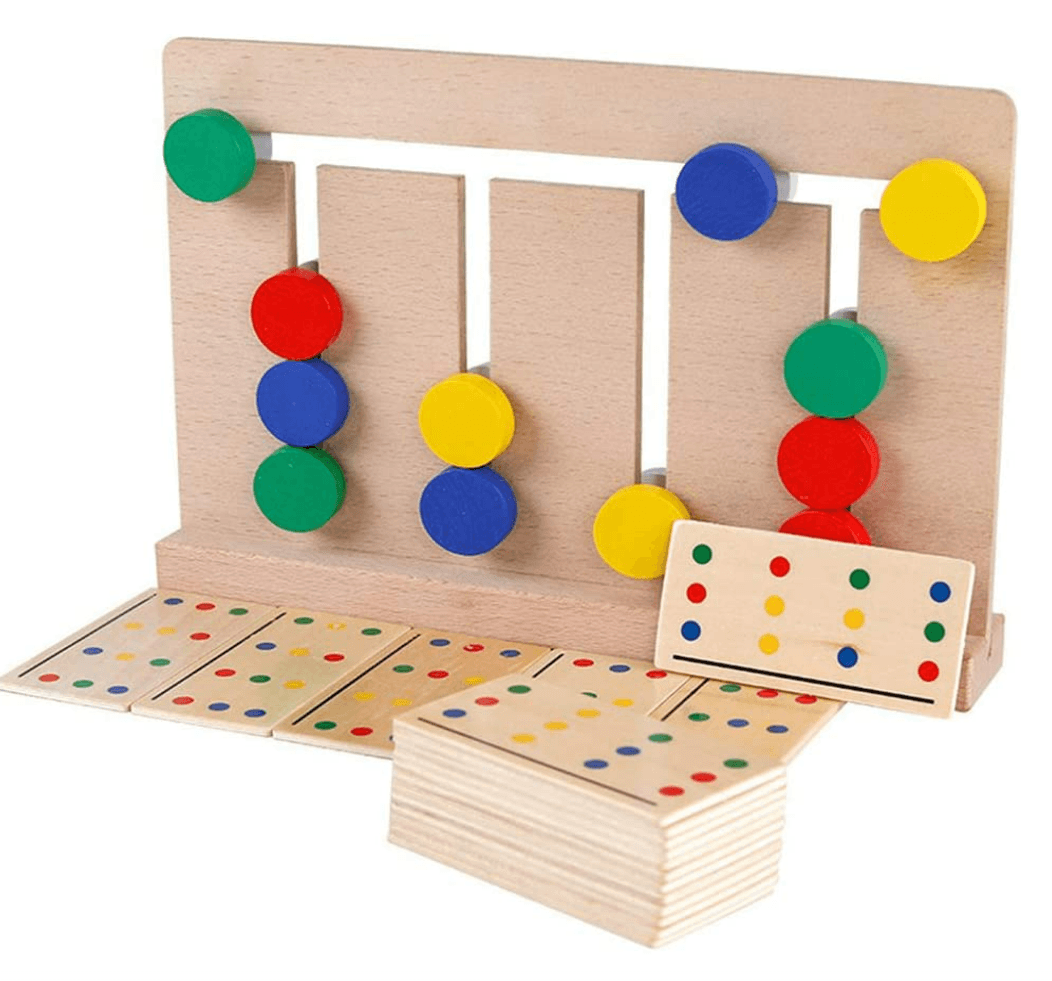 Wooden Four-Colour Matching Board Game - DMC Wholesale