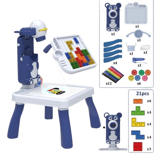 4in1 Writing Painting board with LED Projector Toy Table - DMC Wholesale