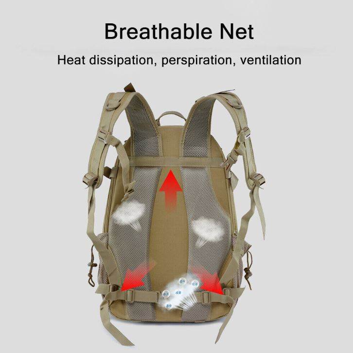 Tactical Military Backpack (Khaki) - DMC Wholesale