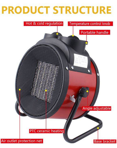 Portable Industrial Electric Thermos Heater - Alt View