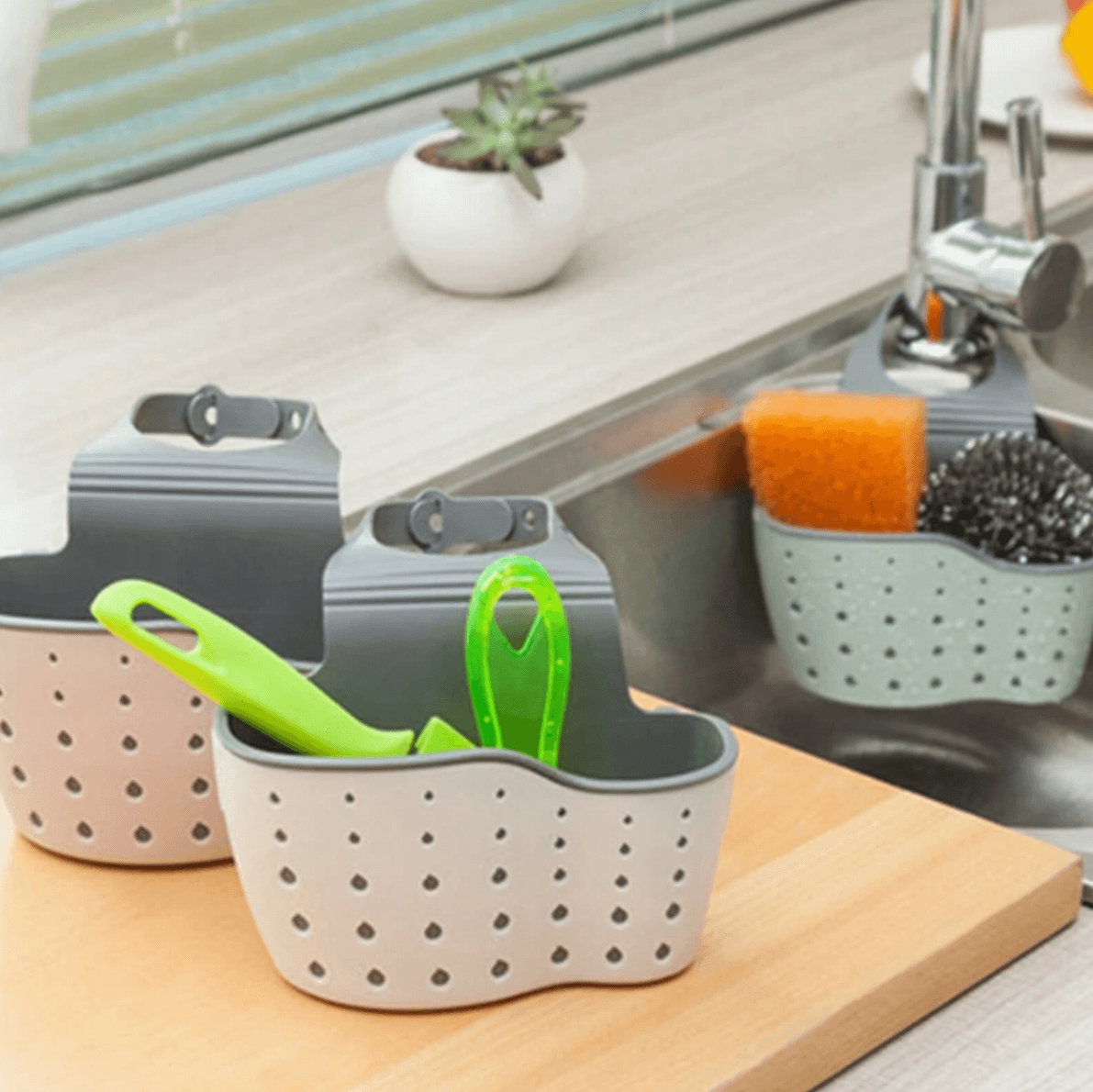 Kitchen Sink Storage Caddy (Grey) - DMC Wholesale