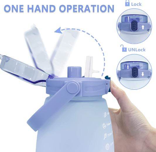 Cute Water Bottles with Straw (1.1L) - DMC Wholesale