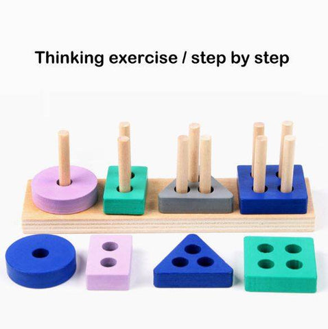 Super Tiny Wooden Sorting And Stacking Toy