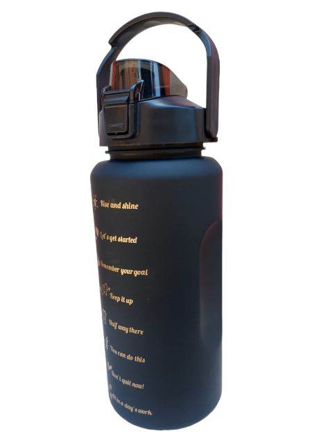 Motivational Bottle (2L)(Black) - DMC Wholesale