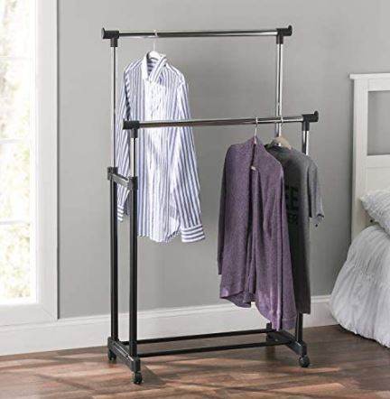 Double Hanging Garment Rack - DMC Wholesale