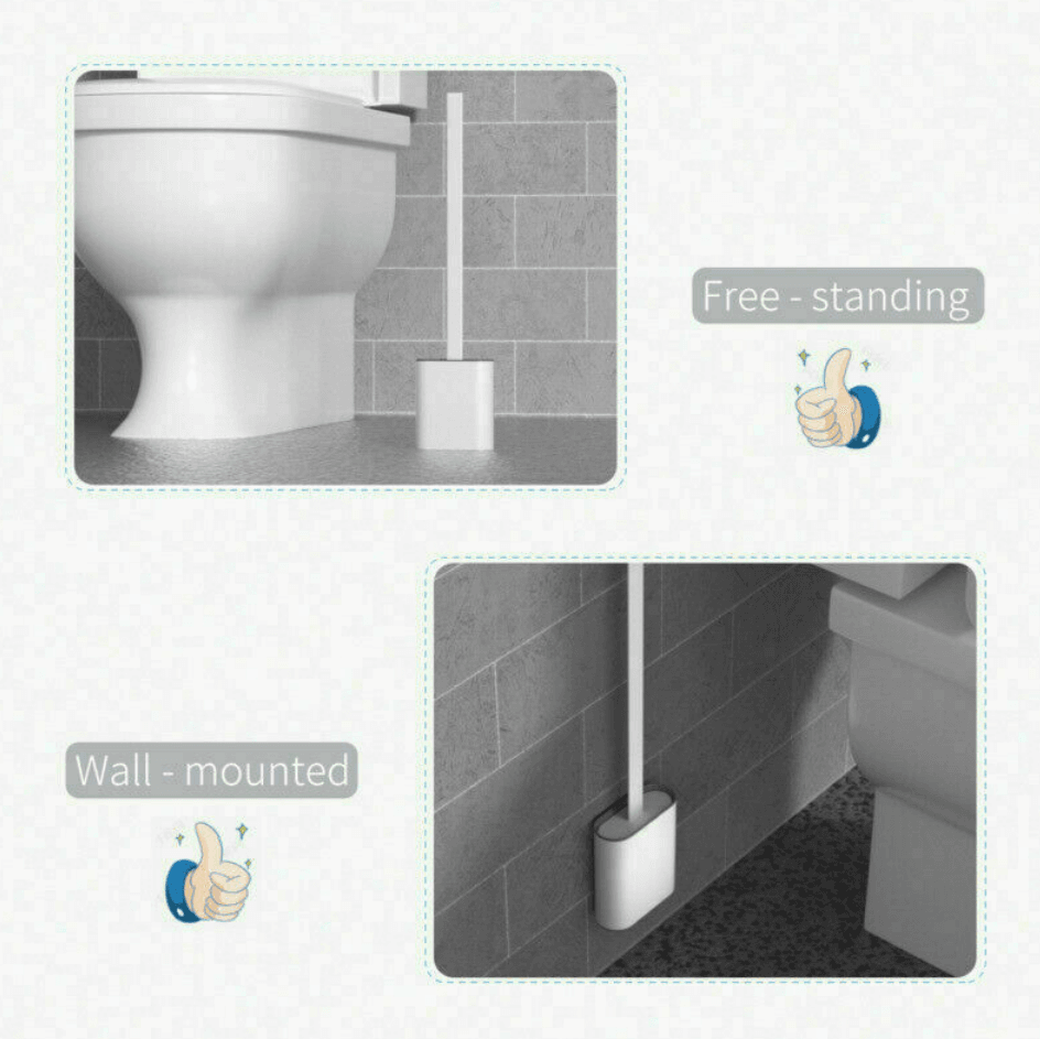 Silicone Flex Toilet Brush With Holder - DMC Wholesale