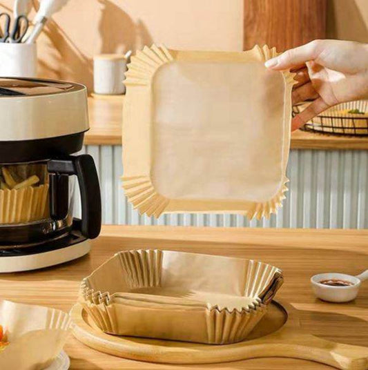 Square Disposable Air Fryer Parchments (100 pcs) - DMC Wholesale