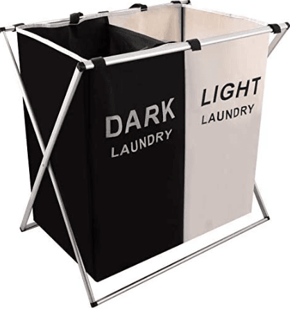 Foldable Sorting Laundry Basket (2 Compartment) - Alt View