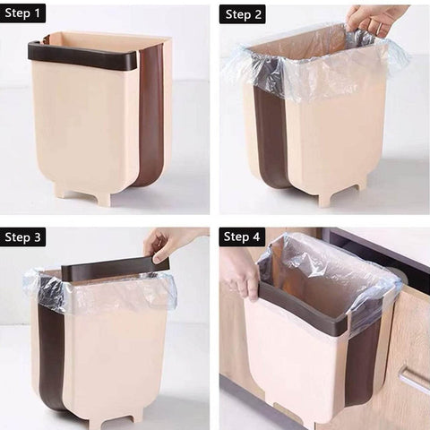 Large Foldable Multipurpose Hanging Trash Can - Alt View