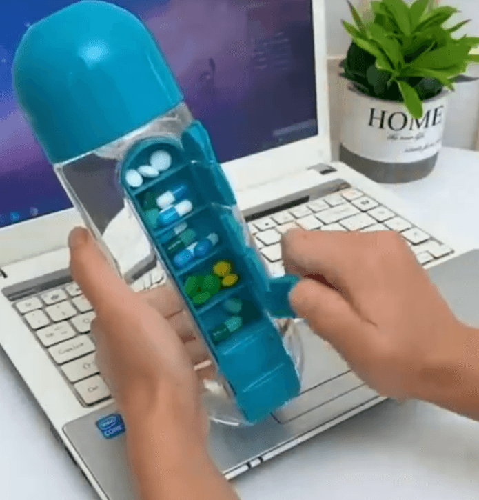 Pill And Vitamin Organiser Bottle - DMC Wholesale