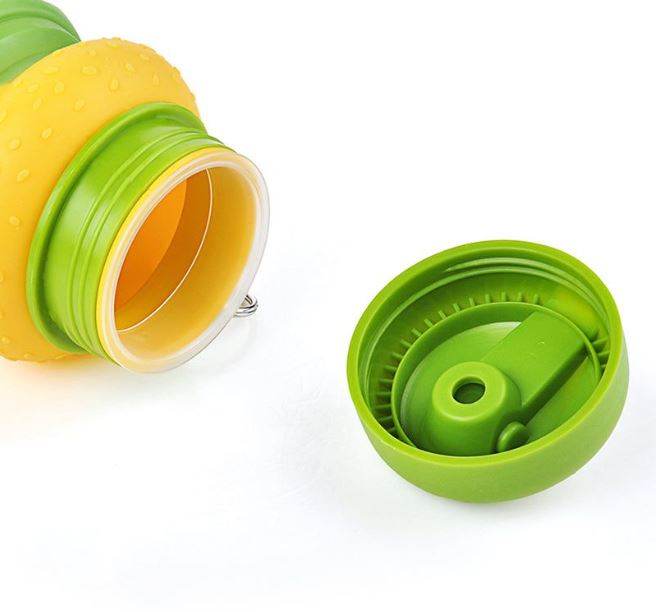 Collapsible Silicone Hamburger Water Bottle - DMC Wholesale