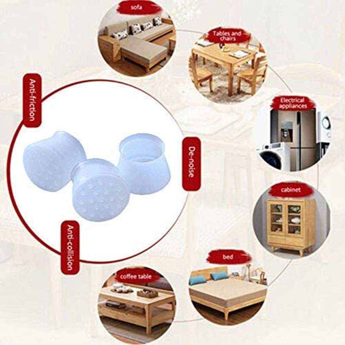 Silicone Chair Leg Floor Protectors (8 pcs) - DMC Wholesale