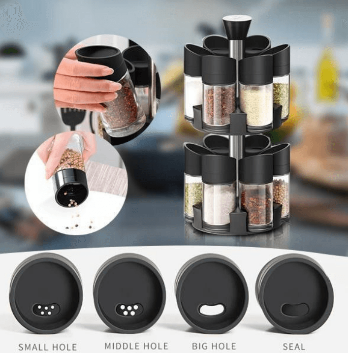 Spice Rack Set (2 Tier)(12 pcs) - DMC Wholesale