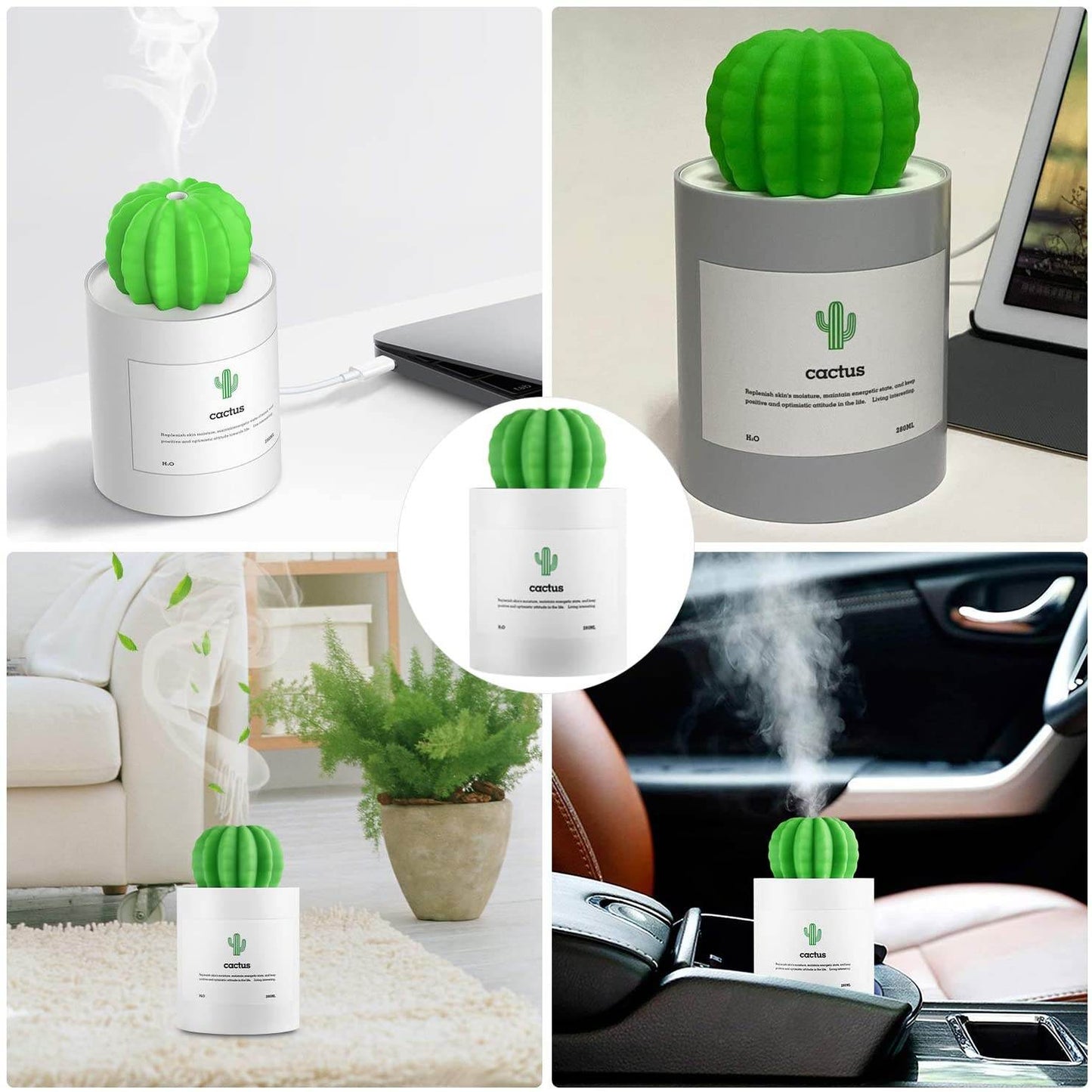 USB Cactus Humidifier (280ml) - DMC Wholesale